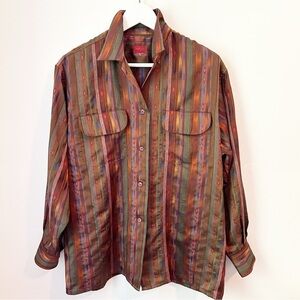 Vintage Kenzo Paris Elka Period Blouse Bold Vibrant Print 80's - Fits M/L